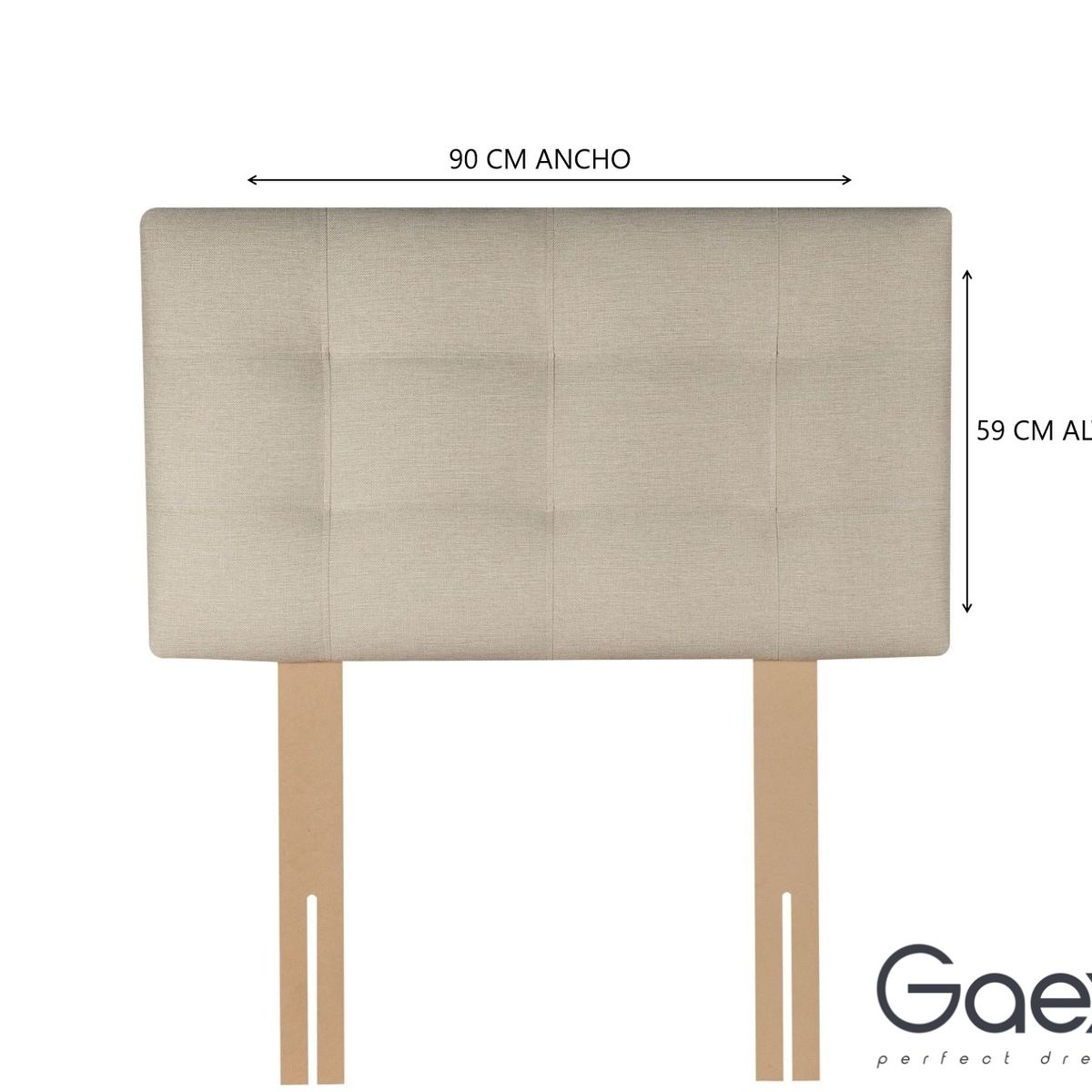 GAEX - Cama Europea 1 Plaza 190 Respaldo Ginebra