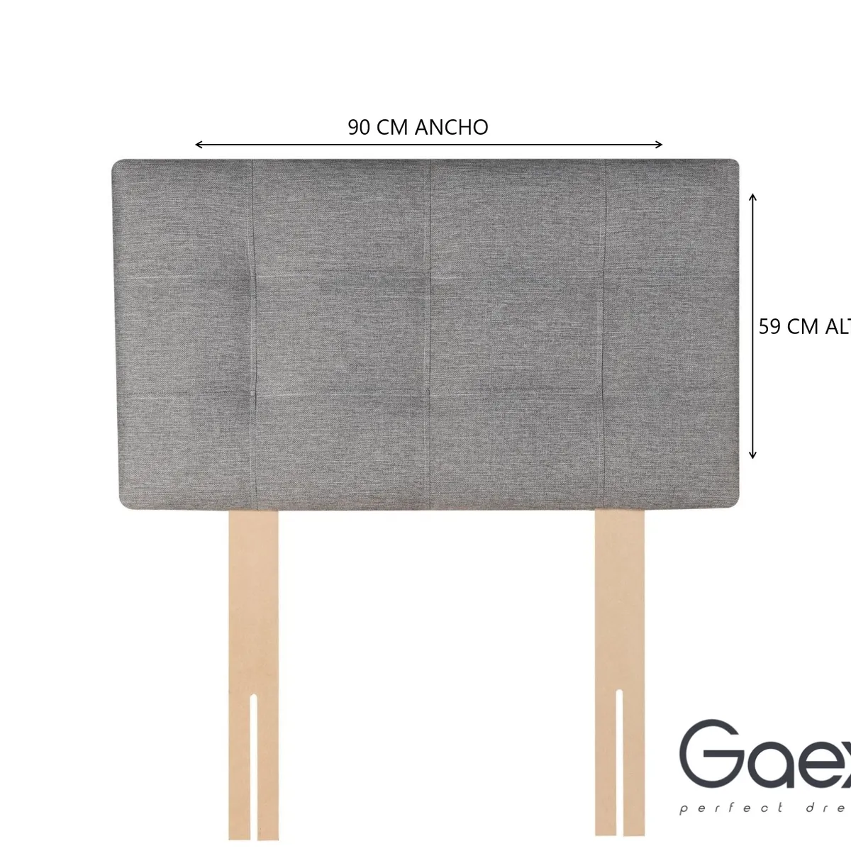GAEX - Cama Europea 1 Plaza 190 Respaldo Ginebra