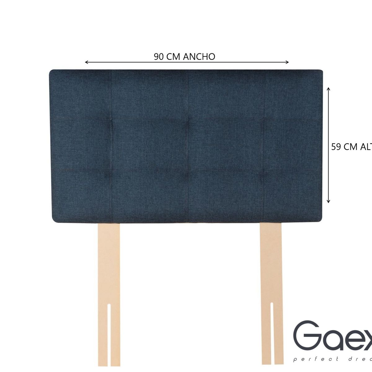 GAEX - Cama Europea 1 Plaza 190 Respaldo Ginebra