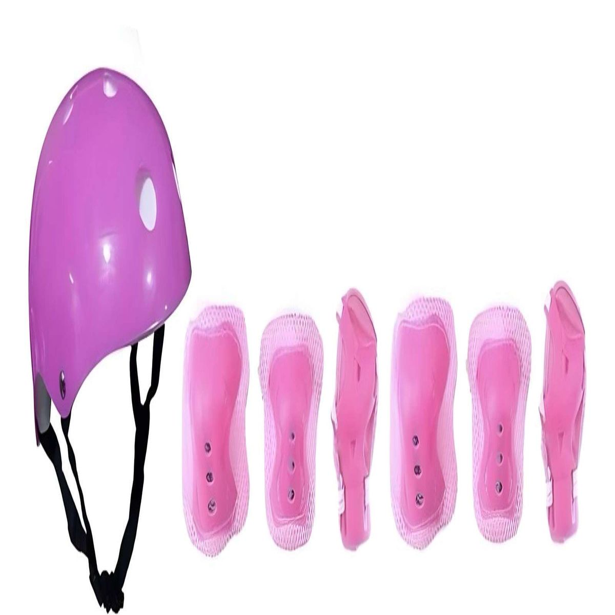 GENERICO - Kit Protección para patinar Seguridad Niña Rosado