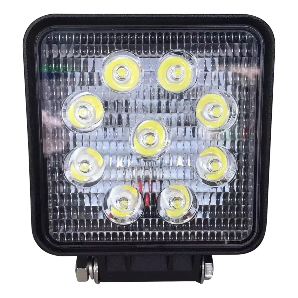 GENERICO - Packs 2 Pzas Foco Neblinero Led Cuadrado 9 Led Faenero 12-24