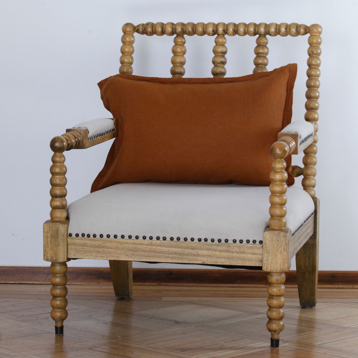 NATURALINO - Funda Cojín Andes 40x60cm Cobre Lino grueso