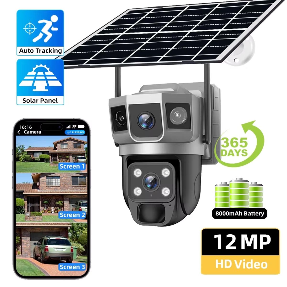 GENERICO - Wireless smart solar Camara V380