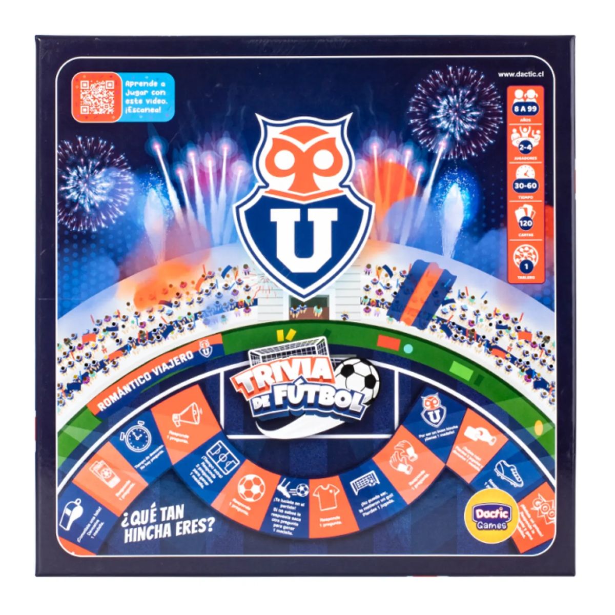DACTIC - Juego de Mesa Trivia De Fútbol Universidad De Chile Dactic