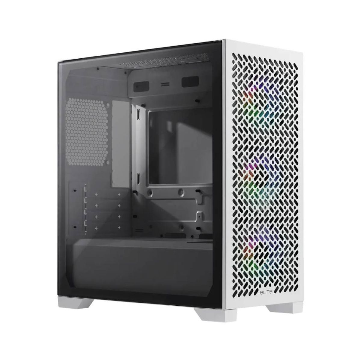 COOLER MASTER - Gabinete Cooler Master Elite 302 ARGB Blanco