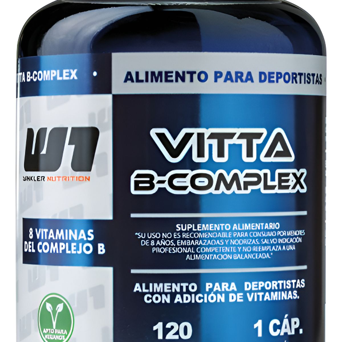 WINKLER NUTRITION - Complejo B B1-b2-b3-b5-b6-b7(biotina)-b9-b12 120caps 4 Meses