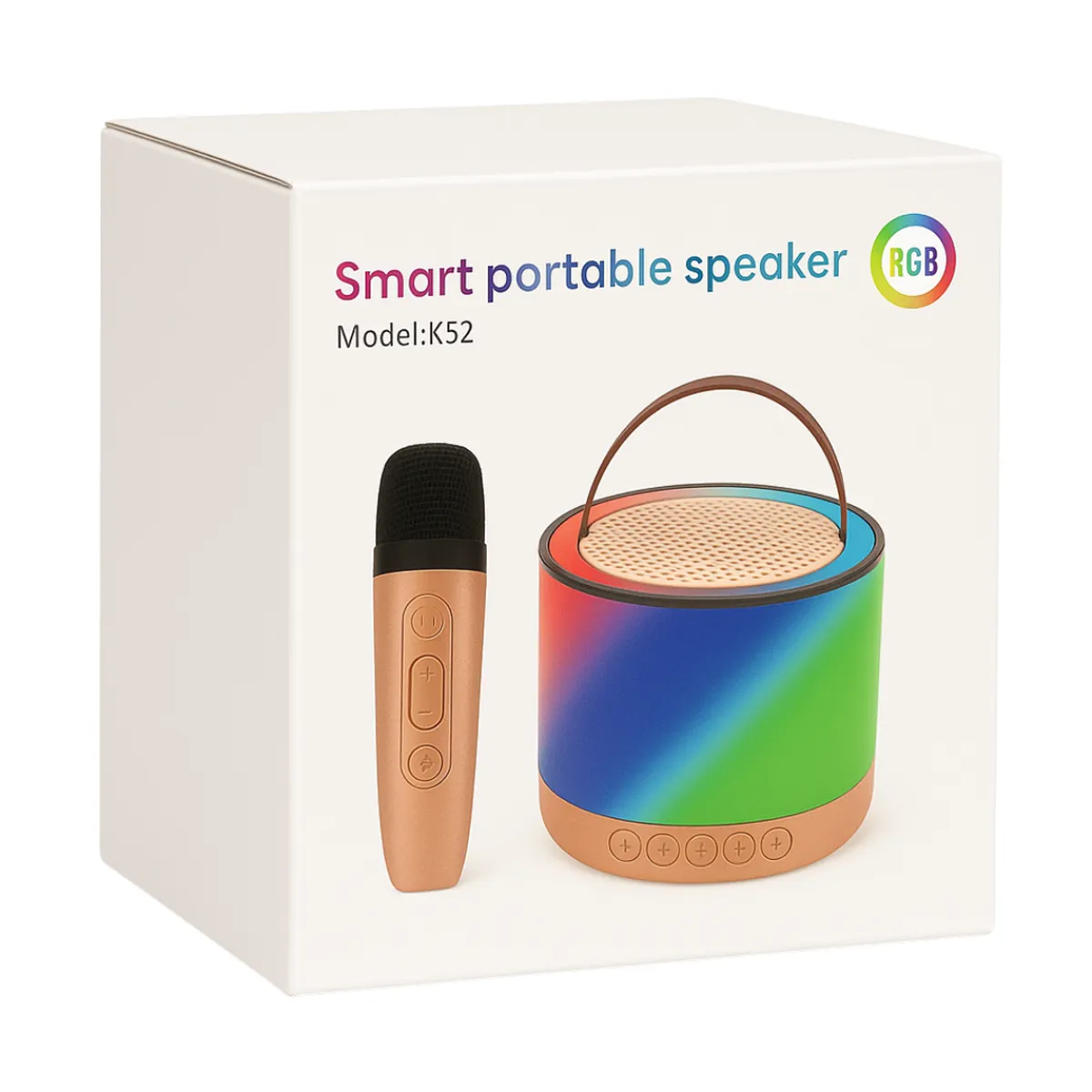 GENERICO - Micrófono Karaoke Portátil K52 Bluetooth con Parlante Integrado