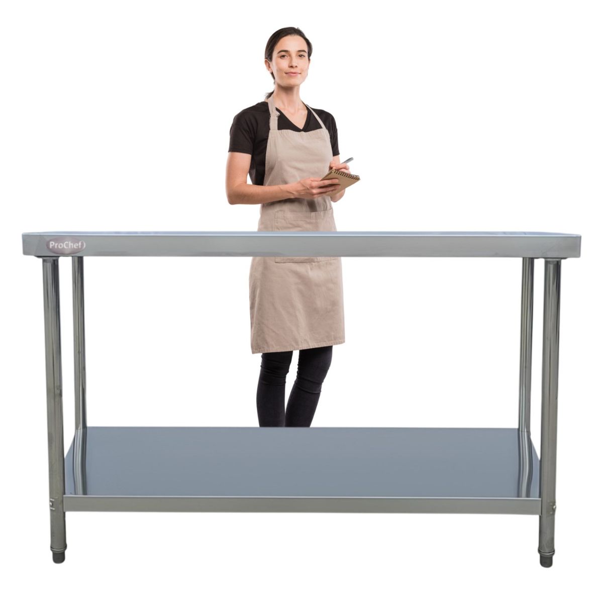 PROCHEF - Meson centro 100% inoxidable 180x60x85 cm