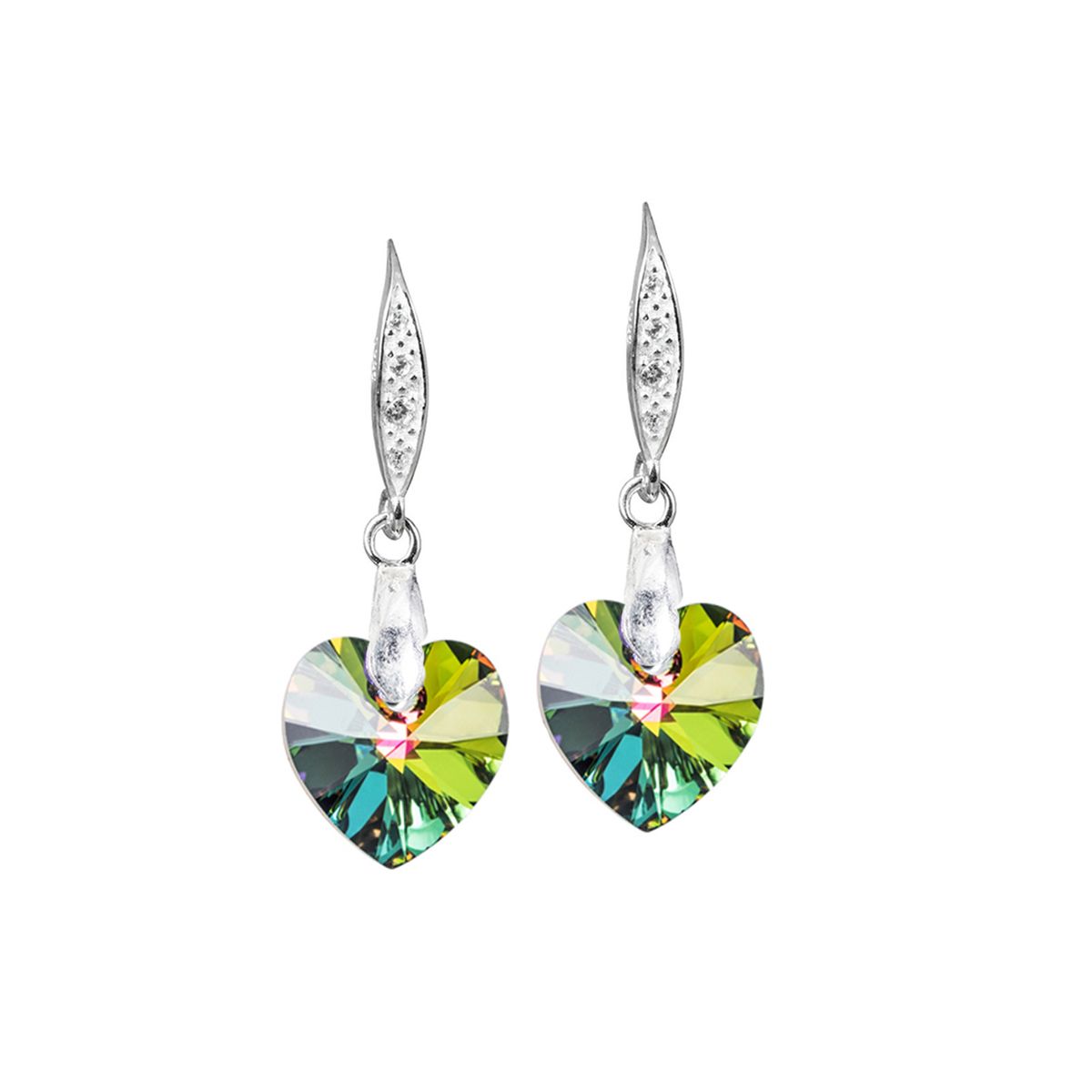 JOYAS MONTERO - Aros Gran Romance Plata 925 creado con cristales de Swarovski® Vitral Medium