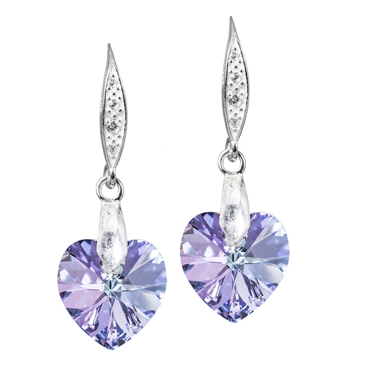 JOYAS MONTERO - Aros Gran Romance Plata 925 creado con cristales de Swarovski® Vitral light