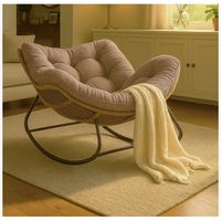 Sillon Mecedor Silla Mecedora Sitial Moderna Talla Xl tejido