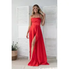 MI PLACARD - Vestido de Fiesta Largo Camila Rojo