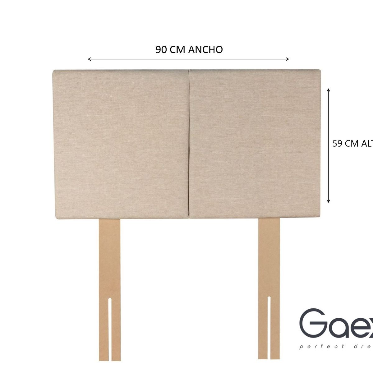 GAEX - Cama Europea 1 Plaza 190 Respaldo Everest