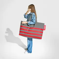 FATBOY - Bolsa Gigante XL Carry-Too-Much-Bag - Gris con rayas rojas