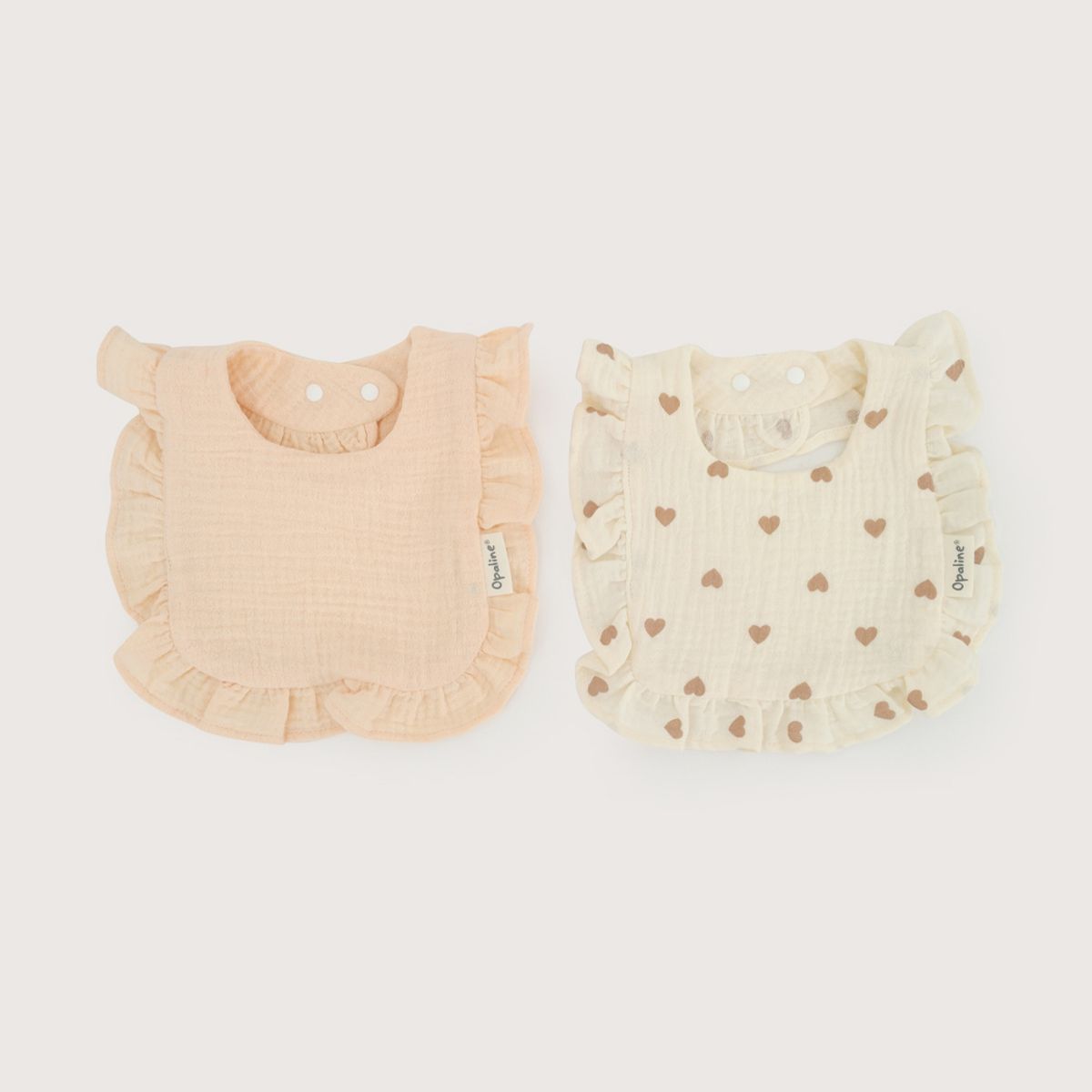 OPALINE - Pack 2 babero muselina niña