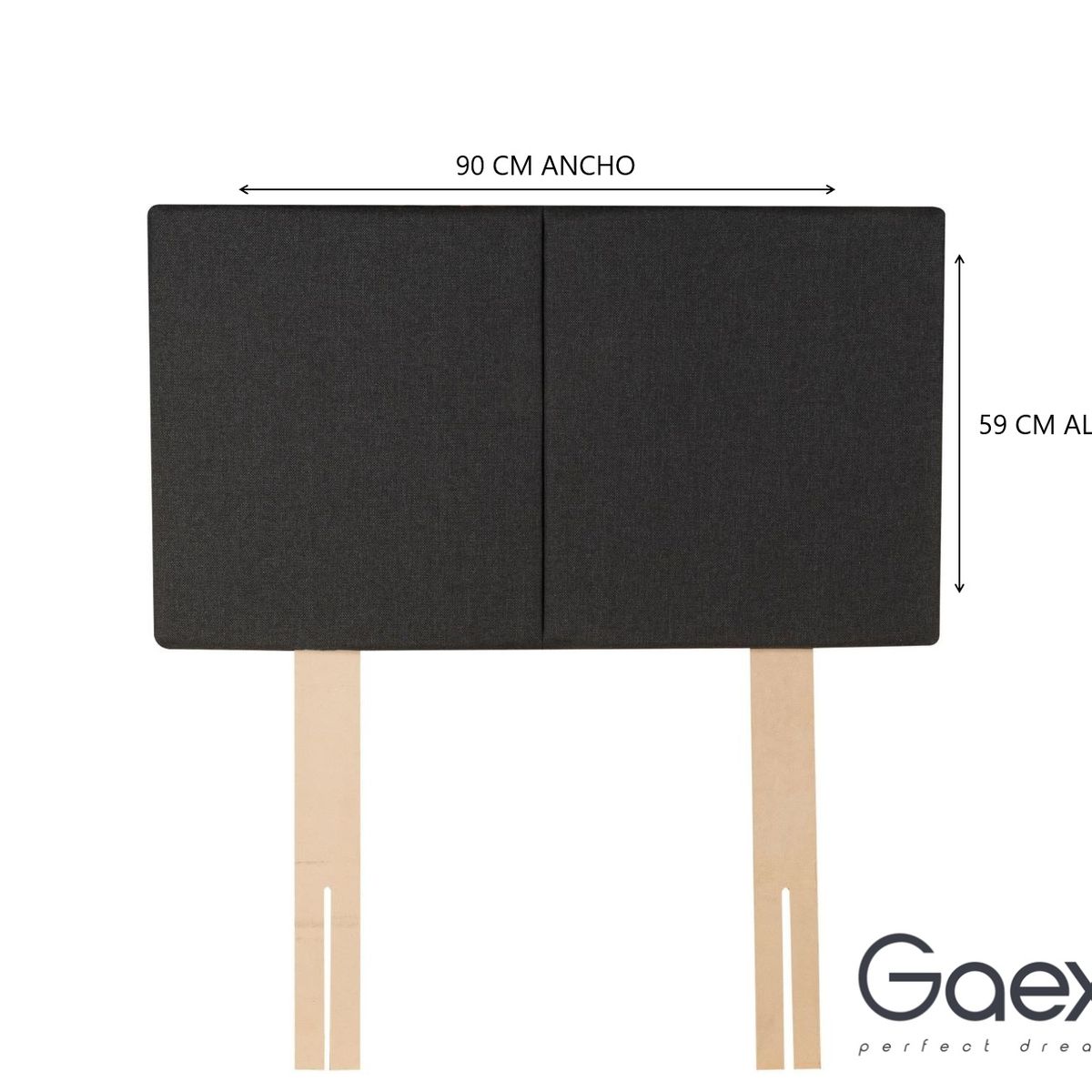 GAEX - Cama Europea 1 Plaza 190 Respaldo Everest