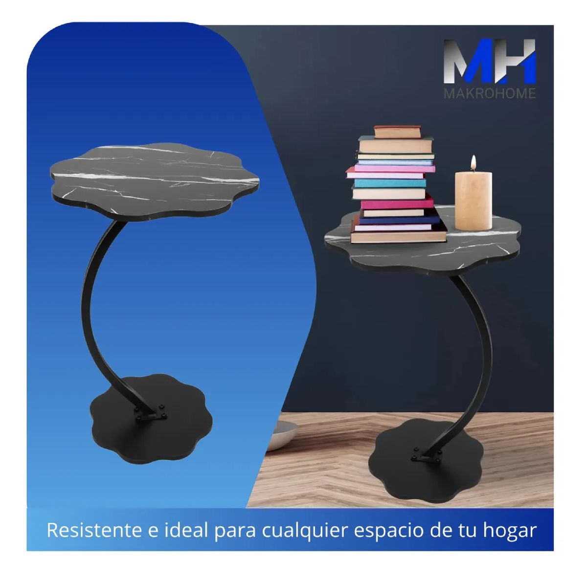 GENERICO - Mesa Centro Mesa Auxiliar Forma De Flor Resistente De 60cm