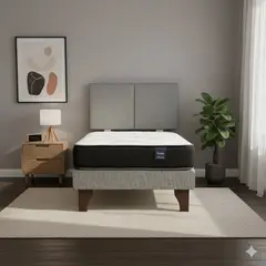 GAEX - Cama Europea 1 Plaza 190 Respaldo Everest