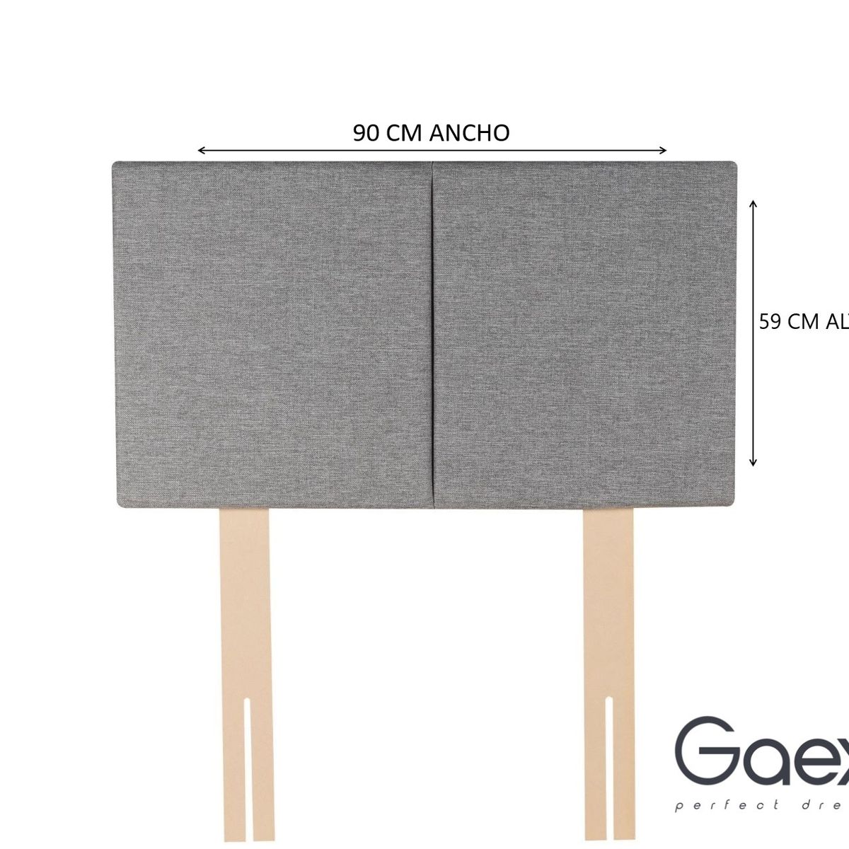 GAEX - Cama Europea 1 Plaza 190 Respaldo Everest
