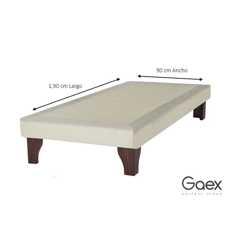 GAEX - Cama Europea 1 Plaza 190 Respaldo Atacama