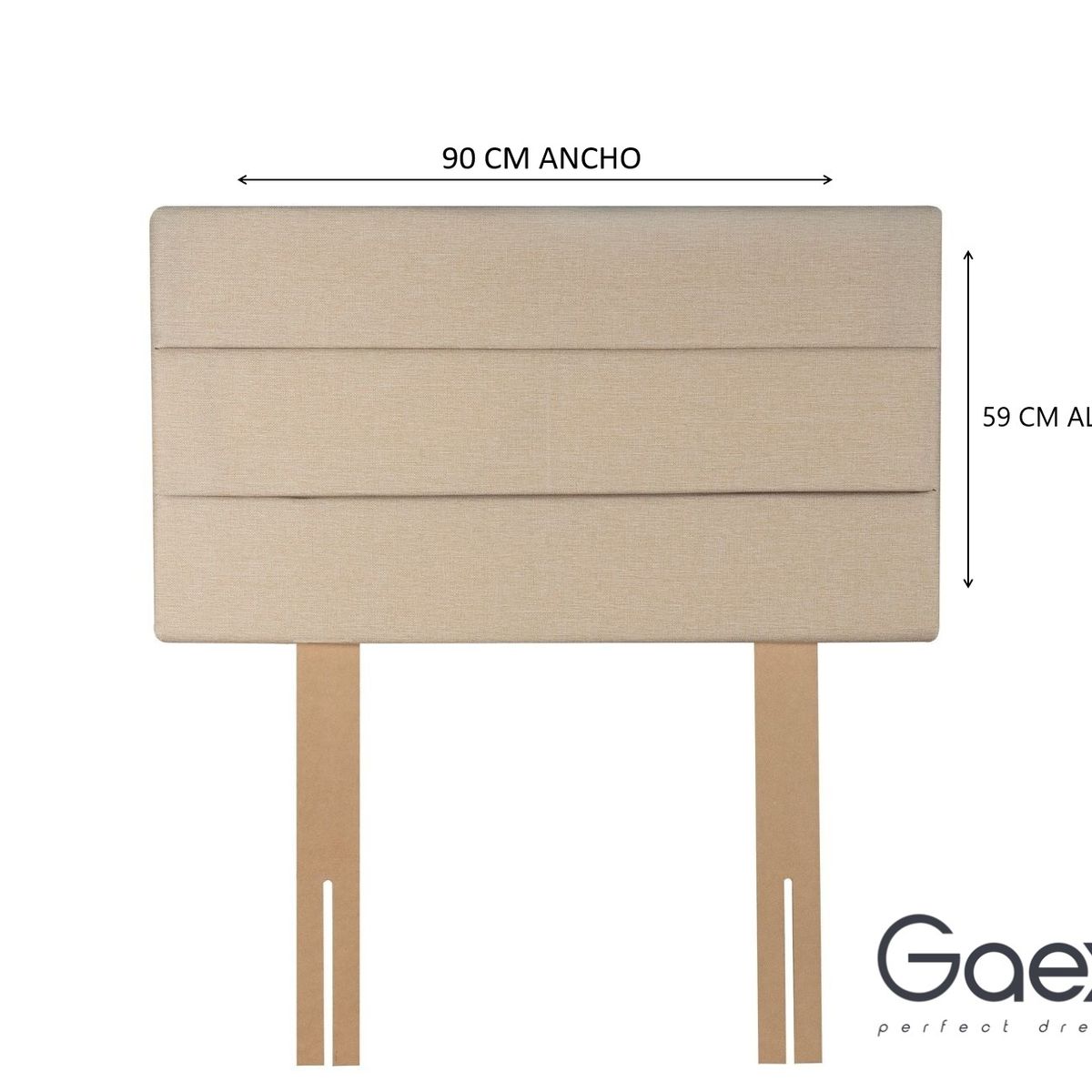 GAEX - Cama Europea 1 Plaza 190 Respaldo Atacama