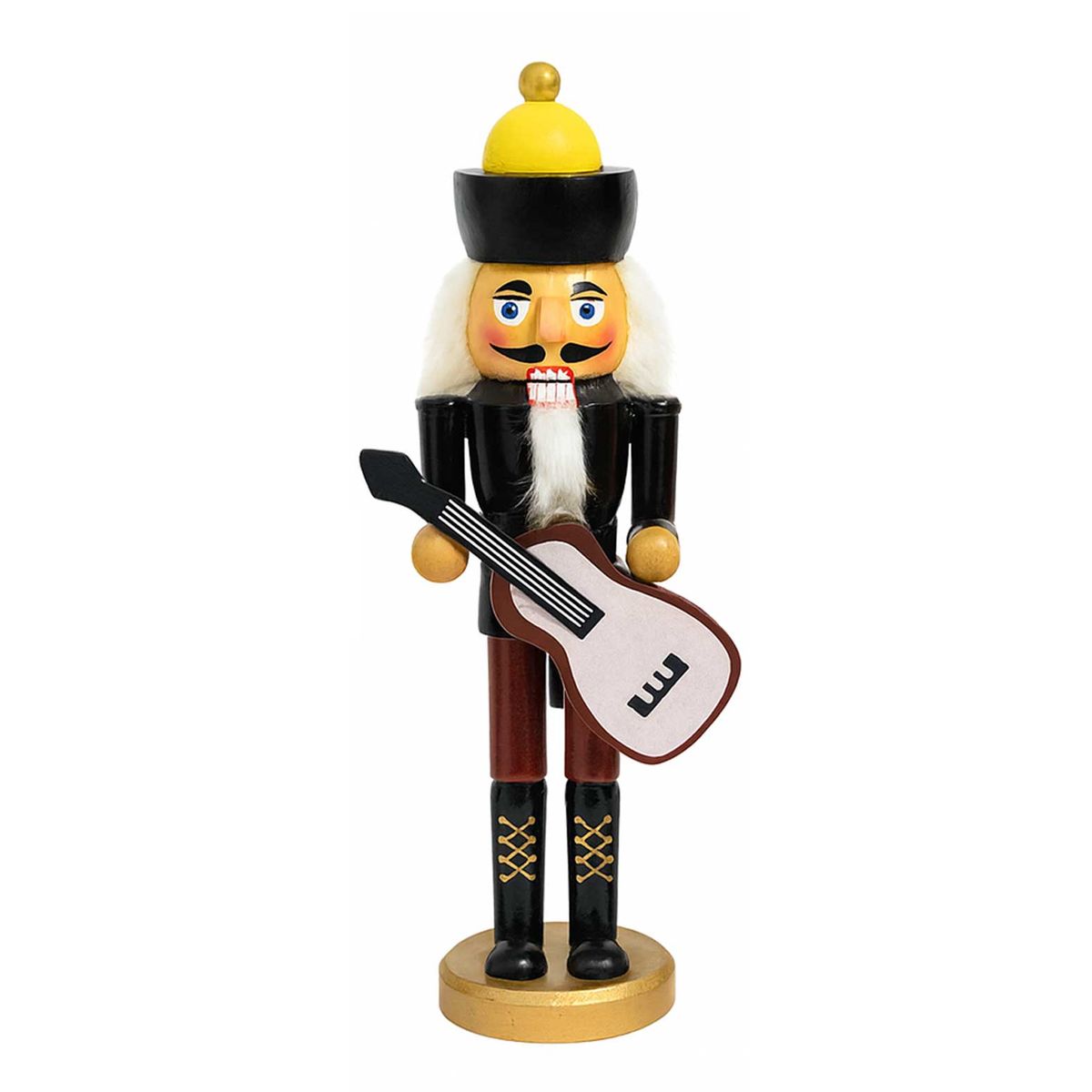 GENERICO - Cascanueces Madera 25cm Estilo Clásico Navideño Guitarra