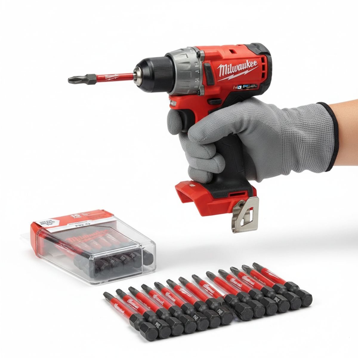 MILWAUKEE - Juego de Puntas de Impacto Atornillador PH2 x 50 mm 15 Piezas 48-32-5004 MILWAUKEE