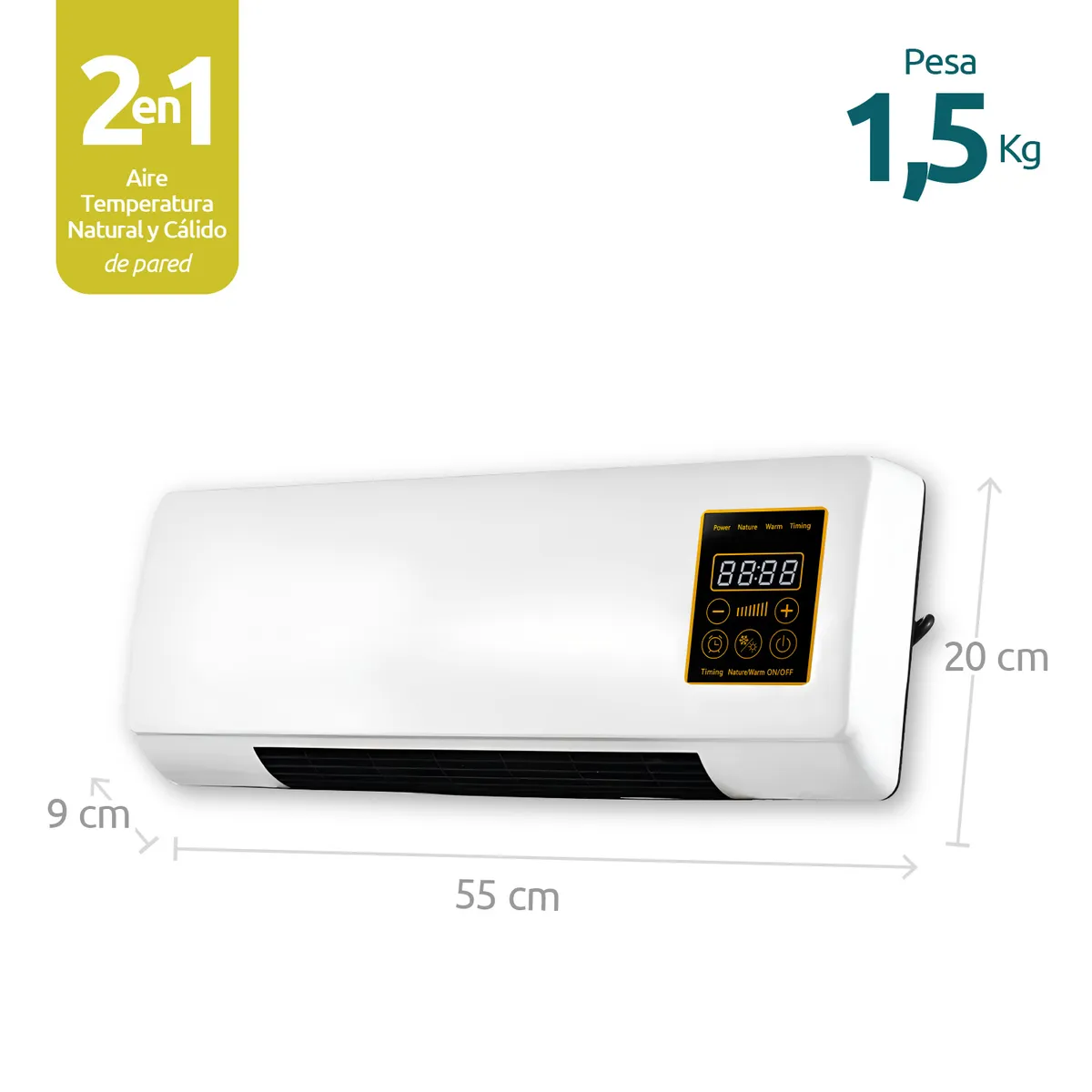 REBAJAS - Ventilador Y Secador De Ropa De Pared 2 En 1 Blanco Rebajas