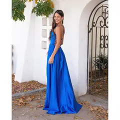 MI PLACARD - Vestido Largo de Fiesta Rafa Azul Royal