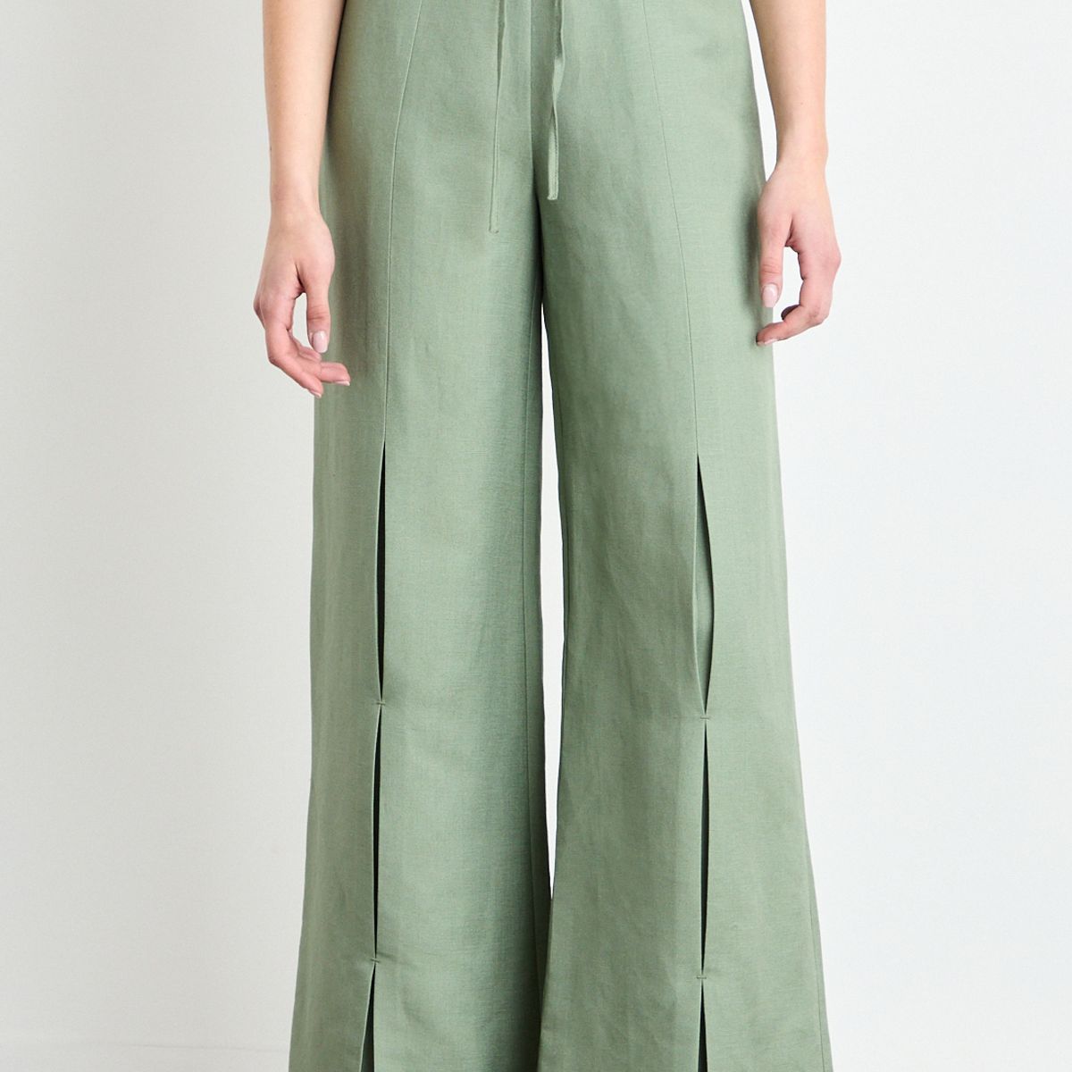 IO - Pantalon Liso Mujer Verde Oliva Io
