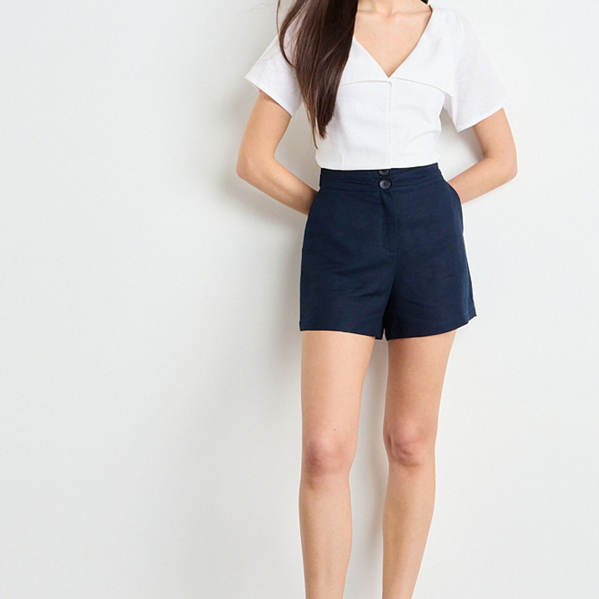 IO - Short Liso Mujer Azul Io