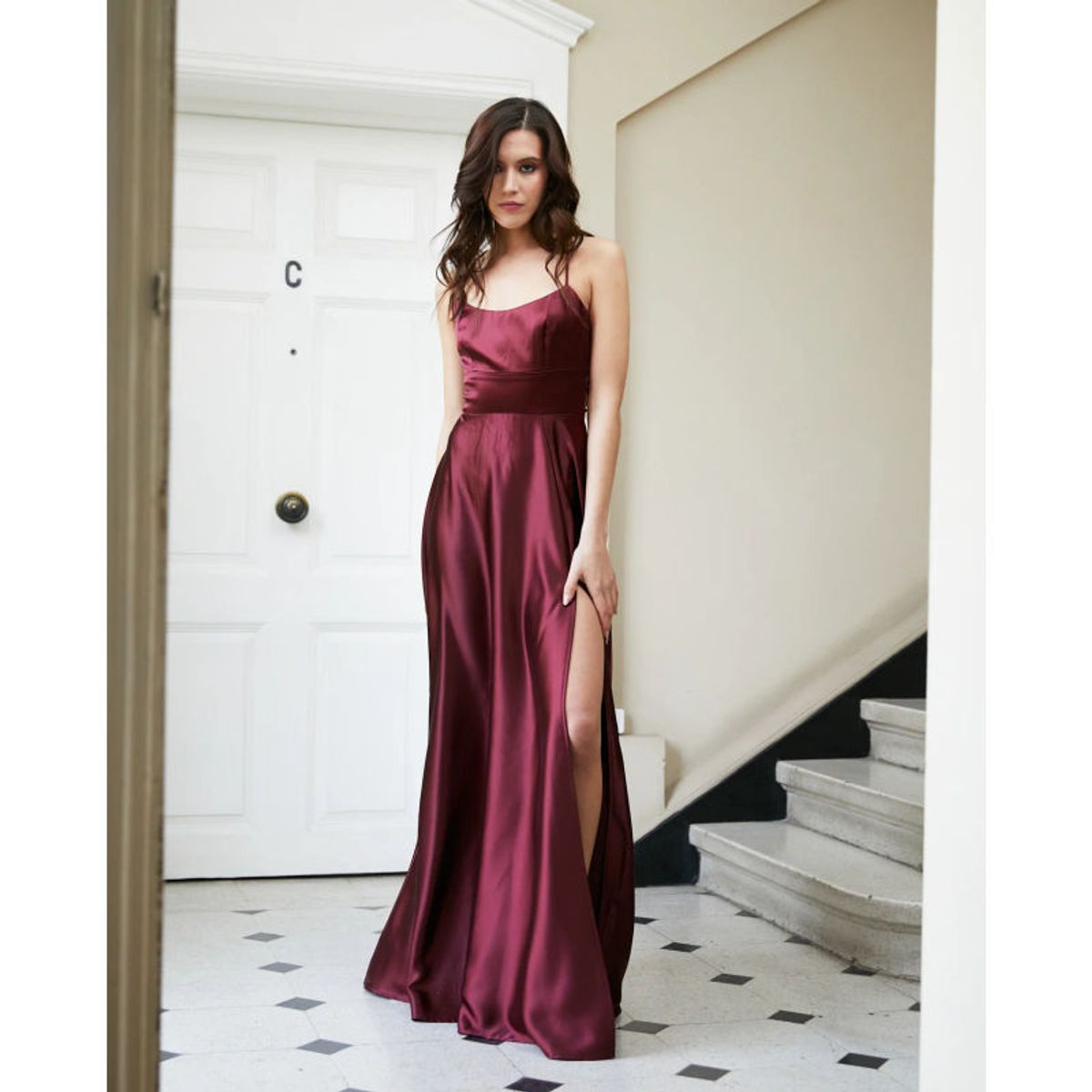 MI PLACARD - Vestido Largo de Fiesta Rafa Burdeo