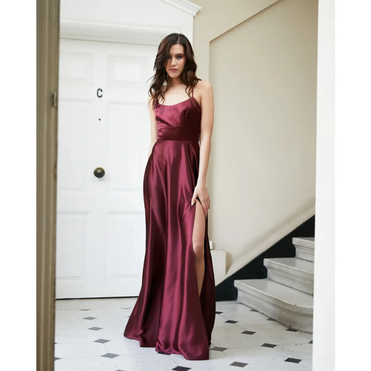 MI PLACARD - Vestido Largo de Fiesta Rafa Burdeo