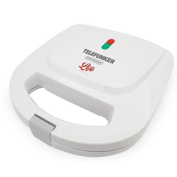TELEFUNKEN Sandwichera TFL EASYMAKER T Antiadherente 2 Panes Color Blanco