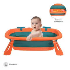 GENERICO - BAÑERA PARA BEBE PLEGABLE DE CANGREJO NARANJA