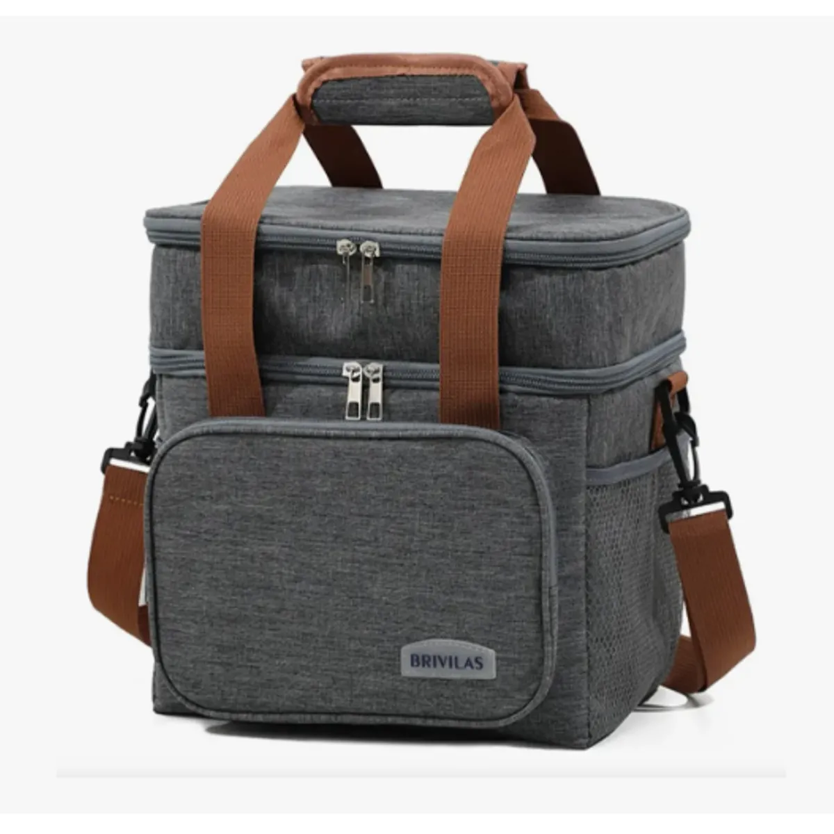 GENERICO - Bolsa Isotérmica Bolsa De Almuerzo De Gran Capacidad 24 L GRIS