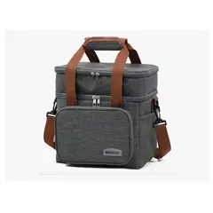 GENERICO - Bolsa Isotérmica Bolsa De Almuerzo De Gran Capacidad 24 L GRIS