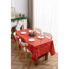 GENERICO - Mantel Impermeable Rectangular Decoración Navidad 220x140 Mantel ROJO