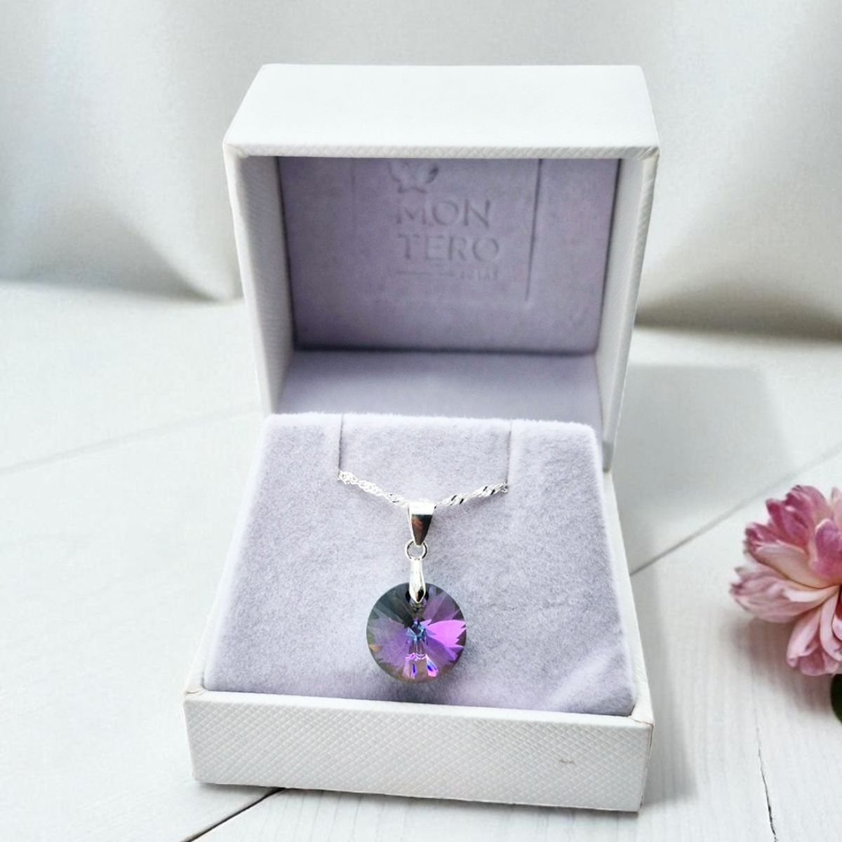 JOYAS MONTERO - Collar Paris Plata 925 creado cristales de Swarovski® Paradise Shine