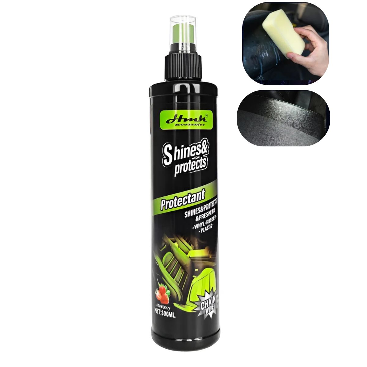 GENERICO - Protector De Cuero Strawberry 300ml Brilla Y Refresca Autos