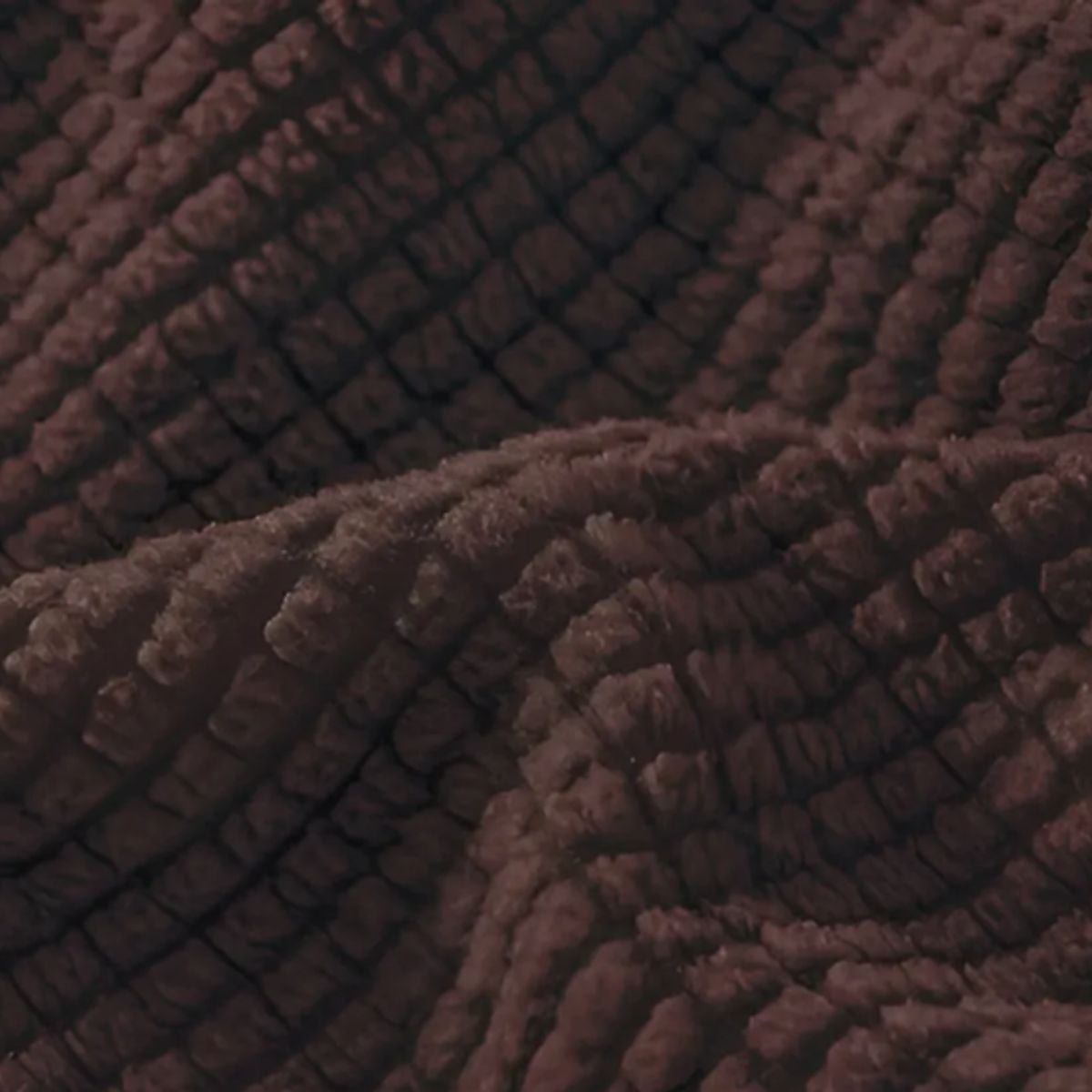 GENERICO - Funda Cubre Sofá Protectora Premium Cuadrille 1 Cuerpos CAFE