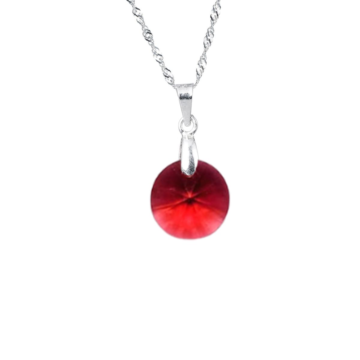 JOYAS MONTERO - Collar Paris Plata 925 creado cristales de Swarovski® Scarlet