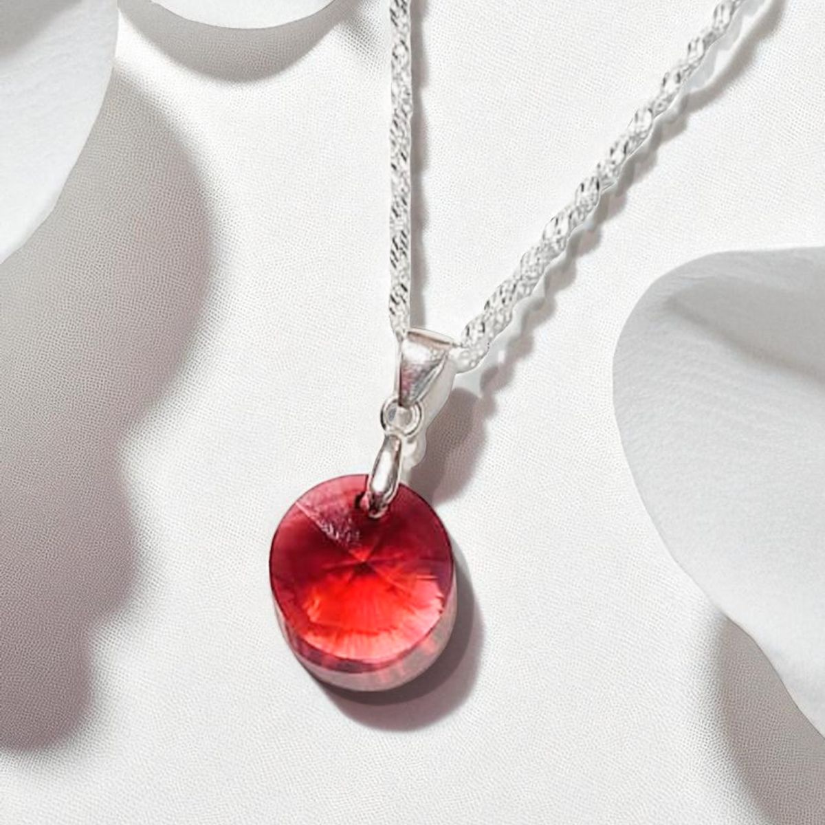 JOYAS MONTERO - Collar Paris Plata 925 creado cristales de Swarovski® Scarlet