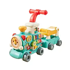 GENERICO - Correpasillo andador trencito musical infantil 5 en 1 Celeste