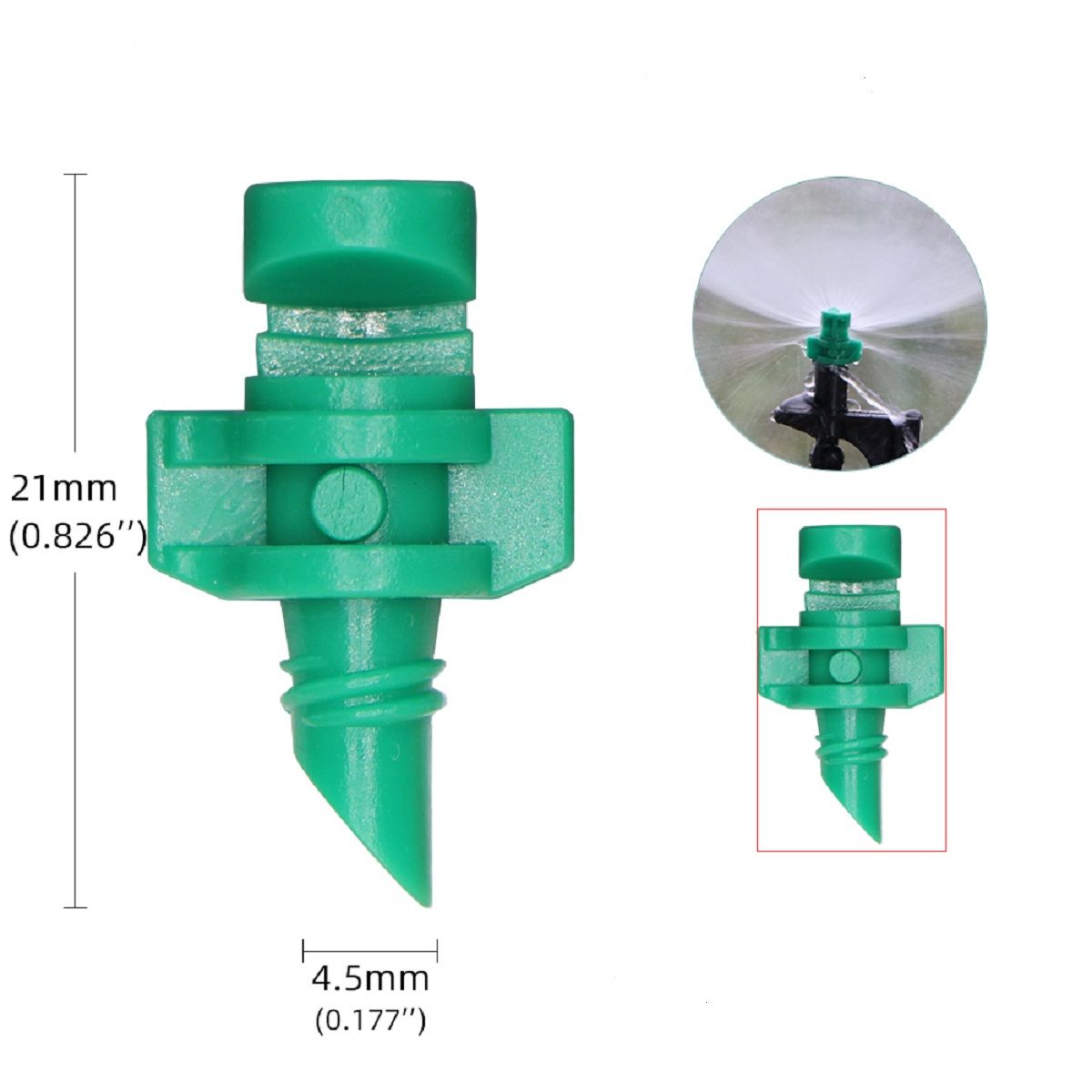 GENERICO - Pack 100 Aspersor de riego microjet 180 grados 60 l/h