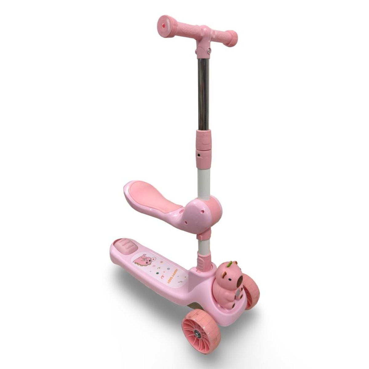 GENERICO - Scooter para niños con diseño de Capibara rosa