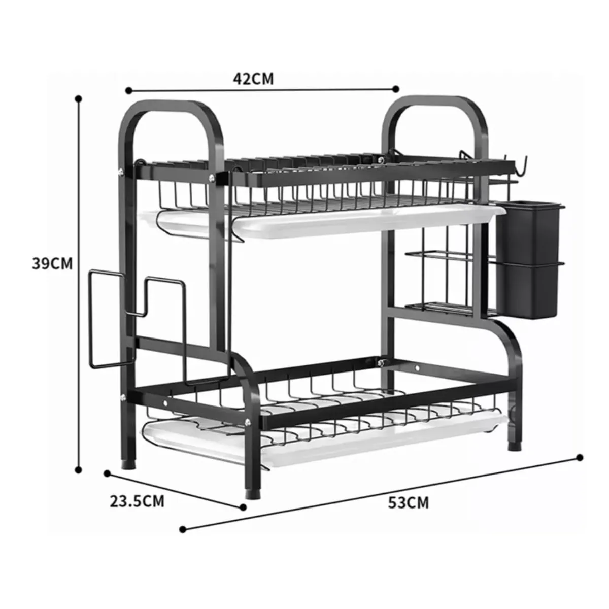 GENERICO - Secador Escurridor De Platos Loza Vajilla 2 Niveles Secaplato Cocina