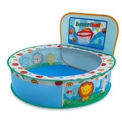 GENERICO - Piscina de Juegos Infantil Plegable con Canasta Basketball