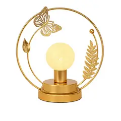 GENERICO - Lámpara Decorativa Mariposa LED Dorada Recargable