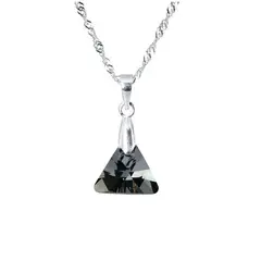 JOYAS MONTERO - Collar Trinidad Plata 925 creado cristales de Swarovski® Silver Night
